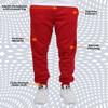 Galaxy by Harvic Mens Slim Fit Fleece Joggers with Side Pockets Red view 2