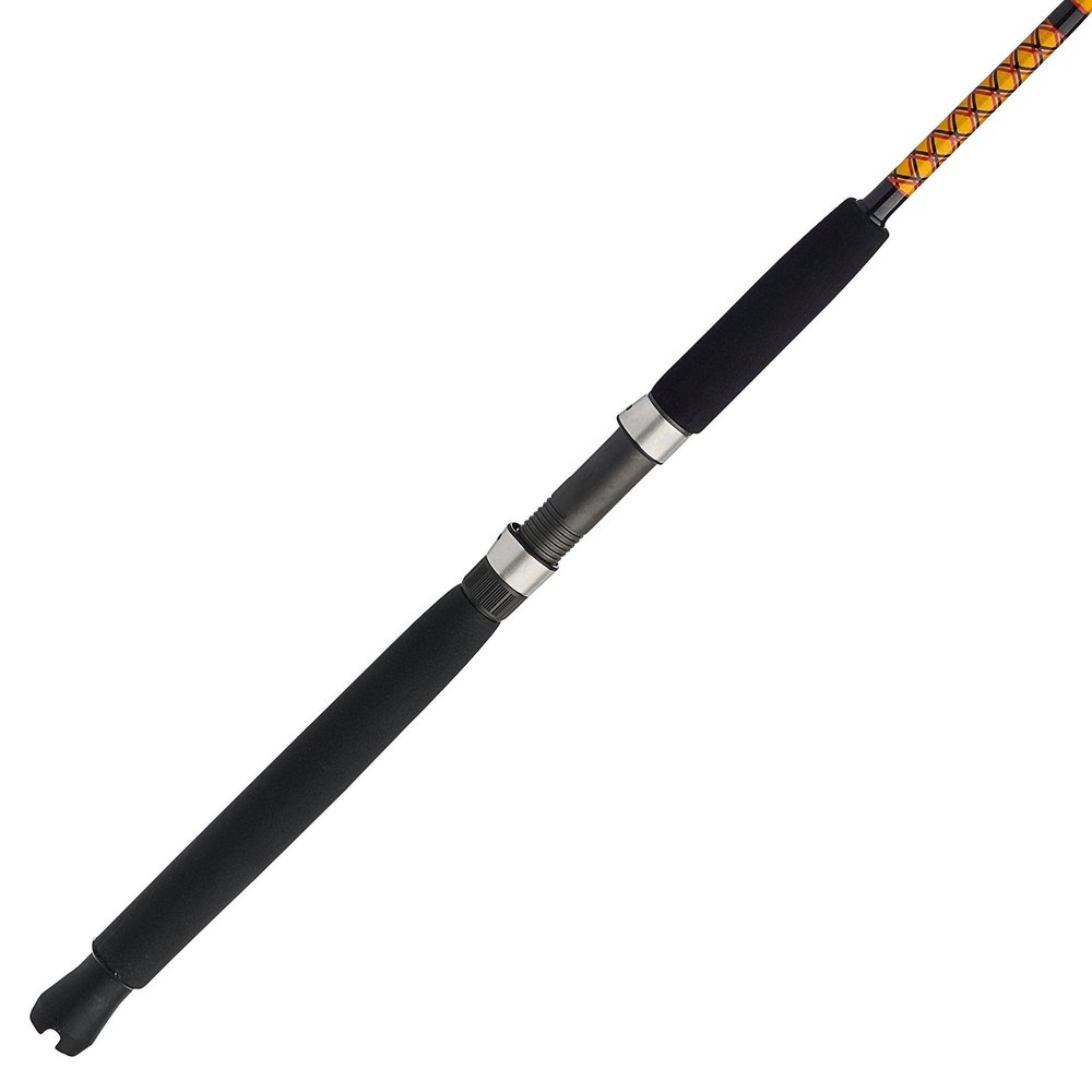 Ugly Stik Bigwater Conventional Fishing Rod, Black/Red/Yellow, 9' - Light - 6-20lb - 2pc