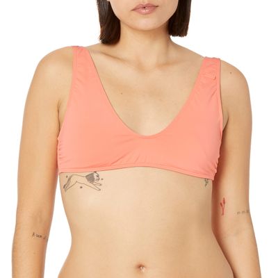 Roxy womens Classics Solid Beach Classics Elongated Tri Top, Fusion Coral, X-Small US