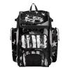 Boombah Catchers Superpack Bat Bag - 23-1/2" x 13-1/2" x 9-1/2" - USA Stars & Stripes Black Ops Black/White - Holds 4 Bats - Backpack Version (no Wheels) view 1