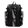 Boombah Catchers Superpack Bat Bag - 23-1/2" x 13-1/2" x 9-1/2" - USA Stars & Stripes Black Ops Black/White - Holds 4 Bats - Backpack Version (no Wheels) view 2