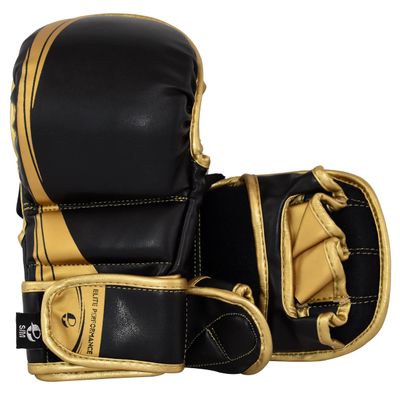 Ultimate - Elite Blackout Sparring Gloves - Boxing MMA Muay Thai Training (S/M)