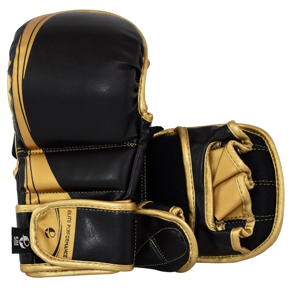 Ultimate - Elite Blackout Sparring Gloves - Boxing MMA Muay Thai Training (S/M)