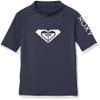 Roxy Girls' Whole Hearted Short Sleeve Rashguard Surf Shirt, Mood Indigo, 16 view 1