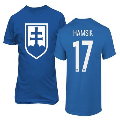 European Soccer 2020 Slovakia #17 Marek HAMSIK Jersey Style Unisex T-Shirt (Royal, 3X-Large)