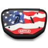 Battle Sports Novelty Football Back Plate  Hard Shell Lower Back Protector with Contoured Foam for High-Impact Protection - Adult, American Flag Red/White/Blue view 2