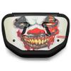 Battle Sports Novelty Football Back Plate  Hard Shell Lower Back Protector with Contoured Foam for High-Impact Protection - Adult, Krazy Klown, White view 2