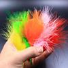 WellieSTR 100pcs 10 Colors asssorted Turkey Marabou Blood Feathers Fly Tying Woolly Bugger Dyed Feather Materials Bonefish Fly view 3