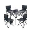 Camping Table Chairs Aluminum Folding Table with Chairs, Outdoor Camping Beach Barbecue Portable Table, Lightweight and Easy to Carry, 72x72x70cm (Color : Style5) view 1
