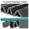Camping Table Chairs Aluminum Folding Table with Chairs, Outdoor Camping Beach Barbecue Portable Table, Lightweight and Easy to Carry, 72x72x70cm (Color : Style5) view 4