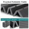 Camping Table Chairs Portable Outdoor Folding Table and Chair Set, Aluminum Camping Table with Storage Bag, Space Saving and Easy to Carry 51x51x53cm (Color : Style2) view 4