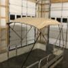 Complete Beige Pontoon Boat Square Tube Bimini Top Kit 9'x8' by Cypress Rowe Outfitters: Ideal Shade Bimini Canvas(with Boot), Frame, Hardware for Years of Durable, Lasting Reliable Shade view 1