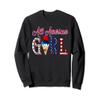 All American Girl 4th of July USA Flag Ice Cream Outfit Kids Sweatshirt view 1
