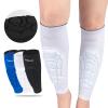 HOBRAVE 2PCS Soccer Shin Guards Padded Calf Compression Sleeves Supports for Shin Splint view 3