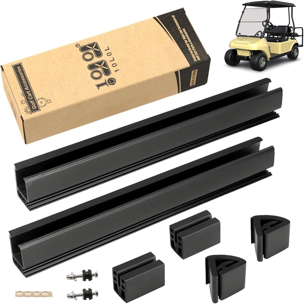 10L0L Golf Cart Windshield Mounting Clip Kit for Club Car DS and Precedent 1x1 Tube, Include Windshield Sash Bottom and Retaining Clips, Replace OEM 101444101 102005801 102163001
