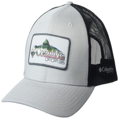 Columbia Unisex PFG Patch Mesh Snap Back - High, Cool Grey/Trout Logo, One Size