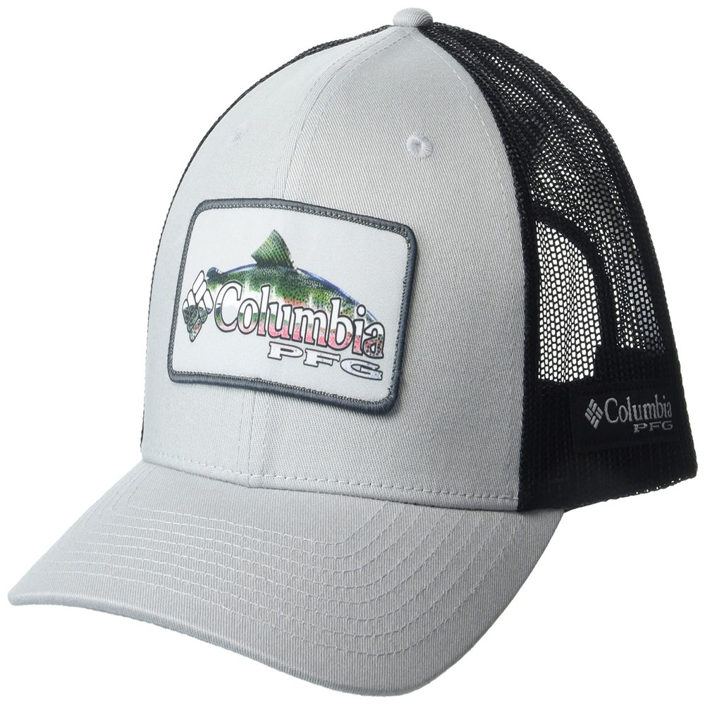 Columbia Unisex PFG Patch Mesh Snap Back - High, Cool Grey/Trout Logo, One Size
