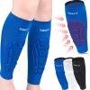 HOBRAVE 2PCS Soccer Shin Guards Padded Calf Compression Sleeves Supports for Shin Splint view 1