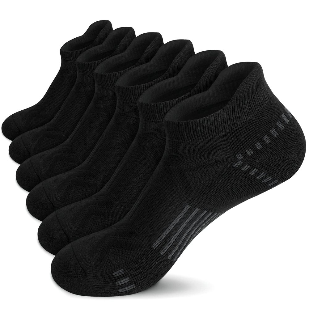 Airacker Ankle Athletic Running Socks Cushioned Breathable Low Cut Sports Tab Socks for Men and Women (8 Pairs)