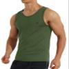 EZRUN Men's Tank Tops Quick Dry Workout Swim Beach Shirts Sleeveless Shirts for Bodybuilding Gym Fitness Training Army Green view 2