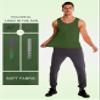 EZRUN Men's Tank Tops Quick Dry Workout Swim Beach Shirts Sleeveless Shirts for Bodybuilding Gym Fitness Training Army Green view 4