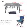 Camping Table Chairs Large Folding Table Set with Six Chairs, Aluminum Alloy Outdoor Camping Picnic Table, Convenient Storage (Color : Package 2) view 3