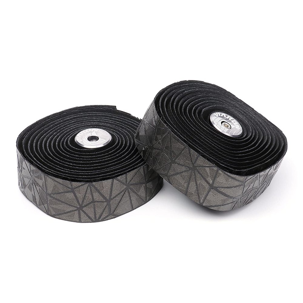 Metal Texture Bike Handlebar Tape EVA Sweatproof Breathe Nonslip Colours Road Bicycle handlebar tape Cycling Parts (A06-Black)