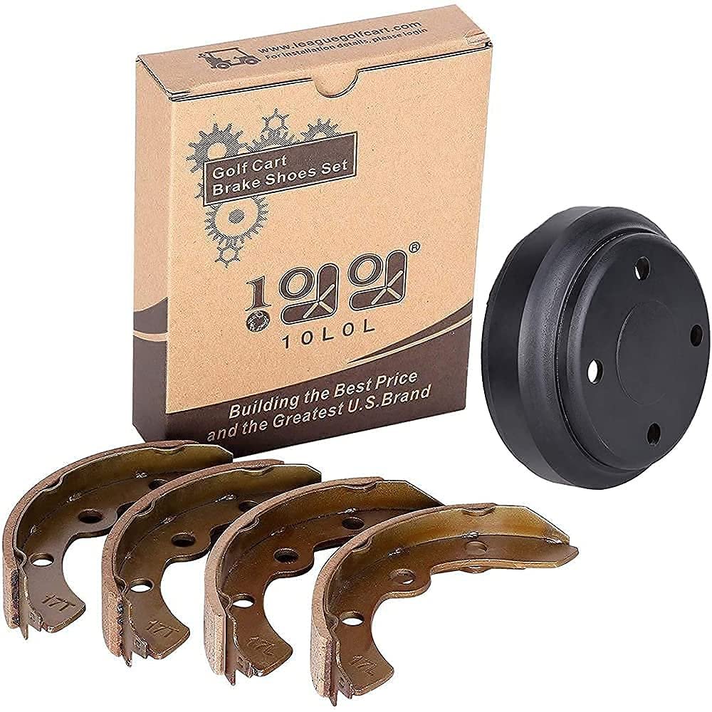 10L0L Golf Cart Rear Brake Drum and Rear Brake Drum for Club Car DS 1995-up, Club Car Precedent 2004-up, OEM# 1017911-01 1018232-01 1018232-01