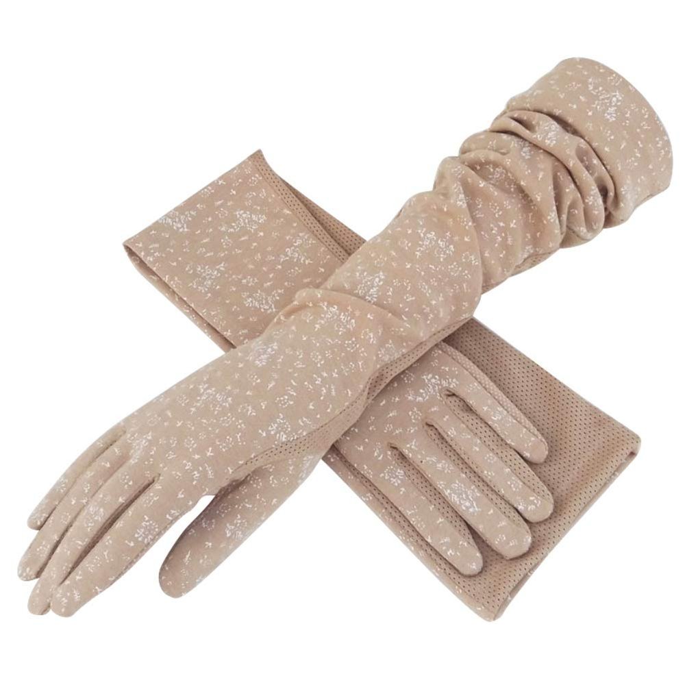 Starsouce Women Arm Sun Protection Stretchy Elbow Long Cotton Driving Gloves Non Slip