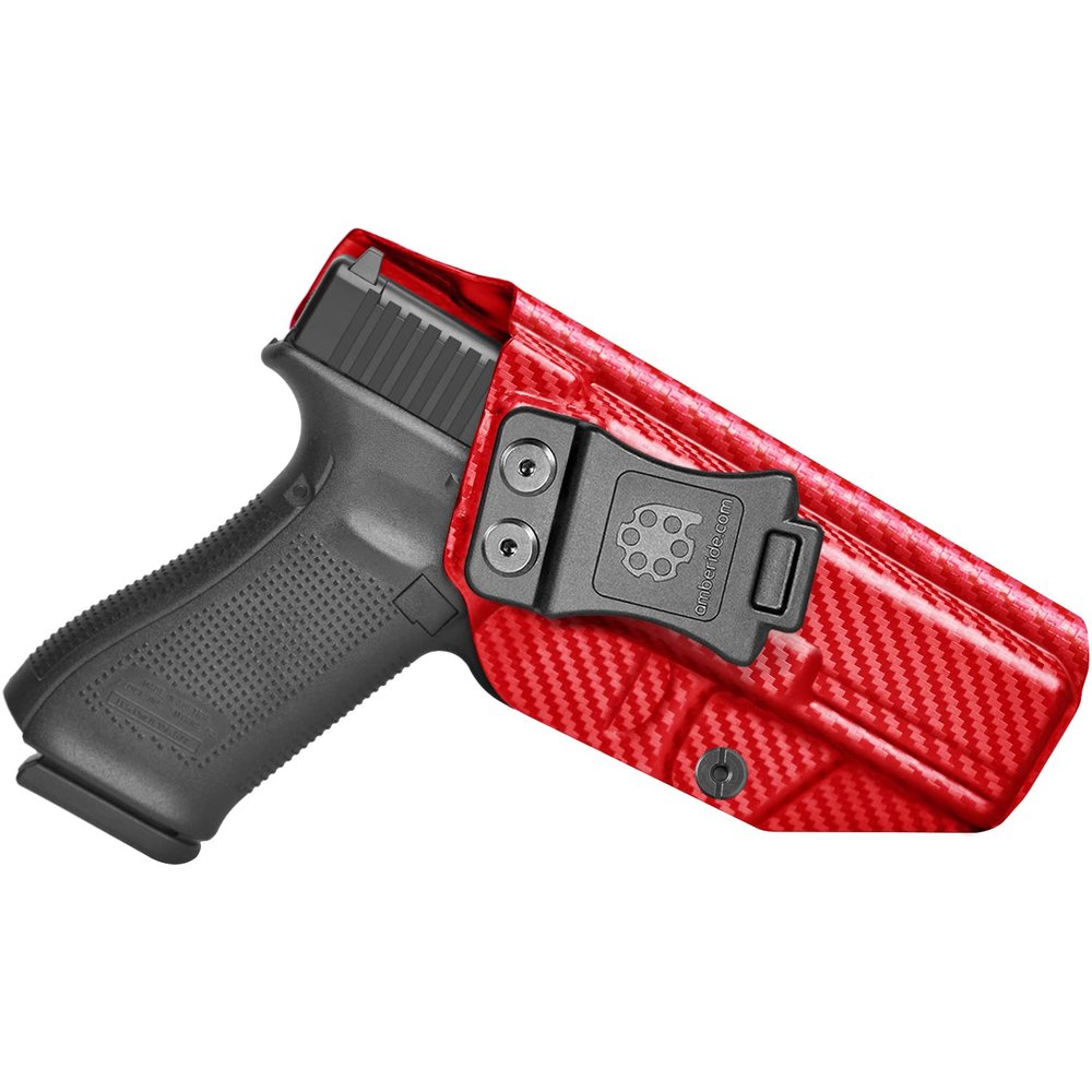 Amberide Glock 17/22 / 31 IWB Holster, Kydex-Boltaron Inside Waistband Holster for Glock 17, Glock 22 & Glock 31 Pistols, Gen 15, Secure Retention, 030 Adjustable Cant