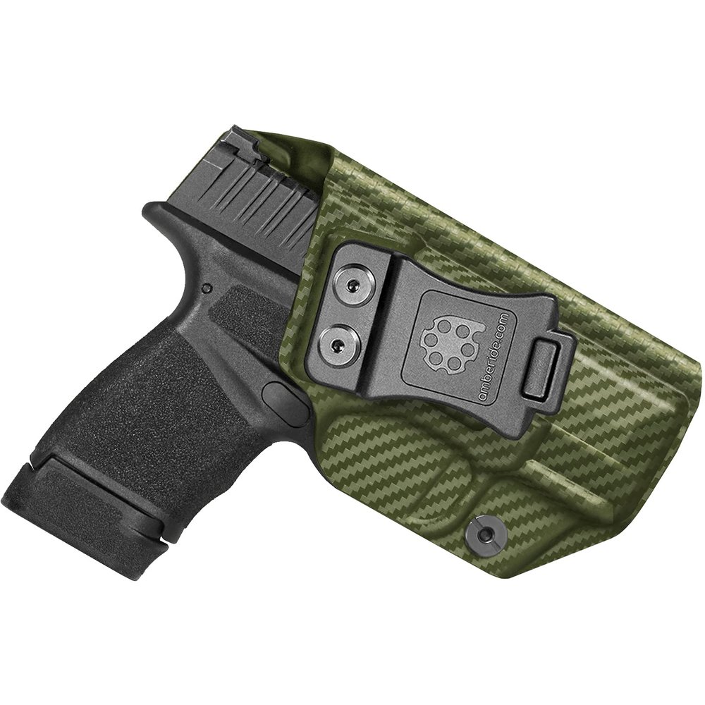 Amberide Springfield Hellcat IWB Holster,Kydex-Boltaron Inside Waistband Fit Springfield Armory Hellcat 9mm,Secure Retention,Quick Draw,030Adjustable Cant