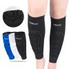 HOBRAVE 2PCS Soccer Shin Guards Padded Calf Compression Sleeves Supports for Shin Splint view 3