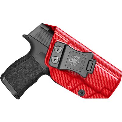 Amberide Sig P365XL IWB Holster,Kydex-Boltaron Inside Waistband Fit Sig P365 XL 9mm Pistol,Low-Print Slim Design,Smooth Quick-Draw Retention,Full Trigger Coverage,030 Cant Adjustment