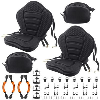 HLOGREE 2Pack Kayak Deluxe Padded Seat with Storage Bag, Comfortable High Back Boat Seat for Kayak, Ocean, Sup