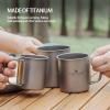 Boundless Voyage Titanium Cup with Lid Outdoor Camping Ultralight Water Tea Coffee Mug 200ML/300ML/450ML (200ml (6.7fl oz)) view 4