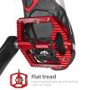 MZYRH MTB Mountain Bike Pedals 3 Bearing Flat Platform Compatible with Dual Function Sealed Clipless Aluminum 9/16" Pedals with Cleats for Road (red 3 Bearings) view 2