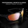 CARFIA Polarized Sports Sunglasses for Men Women UV Protection Unique Lens Sides Vent Glasses for Baseball Running Cycling Tortoise Frame view 3