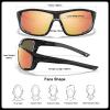CARFIA Polarized Sports Sunglasses for Men Women UV Protection Unique Lens Sides Vent Glasses for Baseball Running Cycling Tortoise Frame view 4