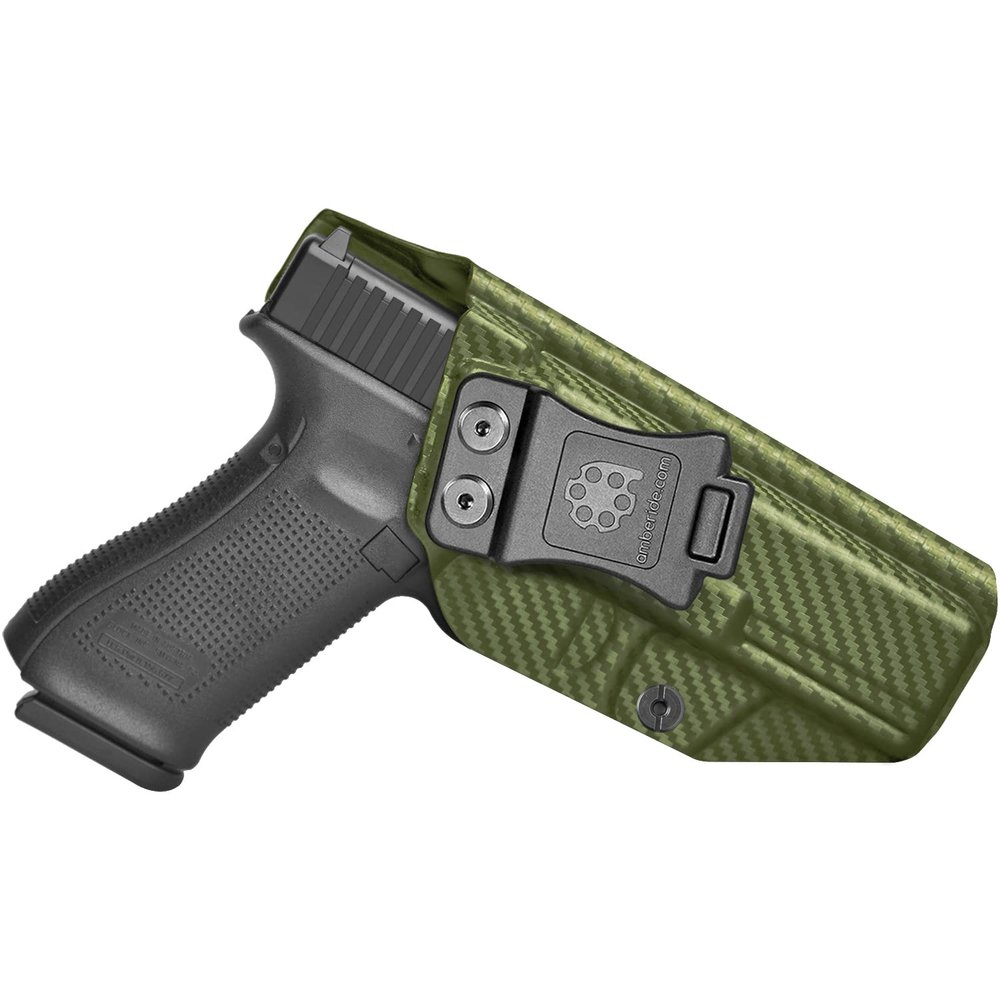 Amberide Glock 17/22 / 31 IWB Holster, Kydex-Boltaron Inside Waistband Holster for Glock 17, Glock 22 & Glock 31 Pistols, Gen 15, Secure Retention, 030 Adjustable Cant
