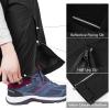 33,000ft Women's Rain Pants, Lightweight Waterproof Rain Over Pants, Windproof Hiking Pants for Outdoor, Fishing, Rainy Day Black view 4