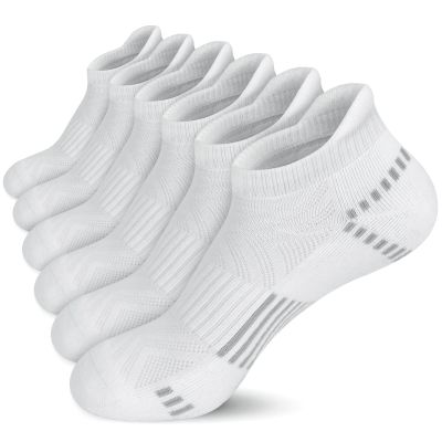 Airacker Ankle Athletic Running Socks Cushioned Sports Low Cut Tab Socks for Men & Women