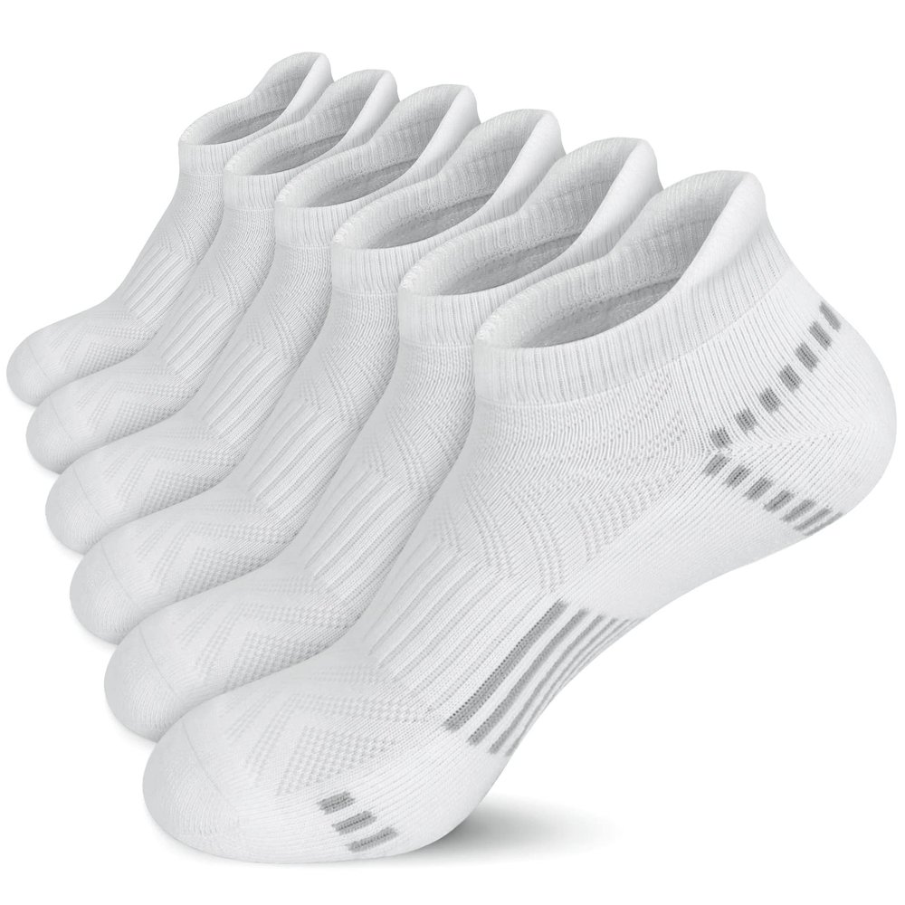 Airacker Ankle Athletic Running Socks Cushioned Sports Low Cut Tab Socks for Men & Women
