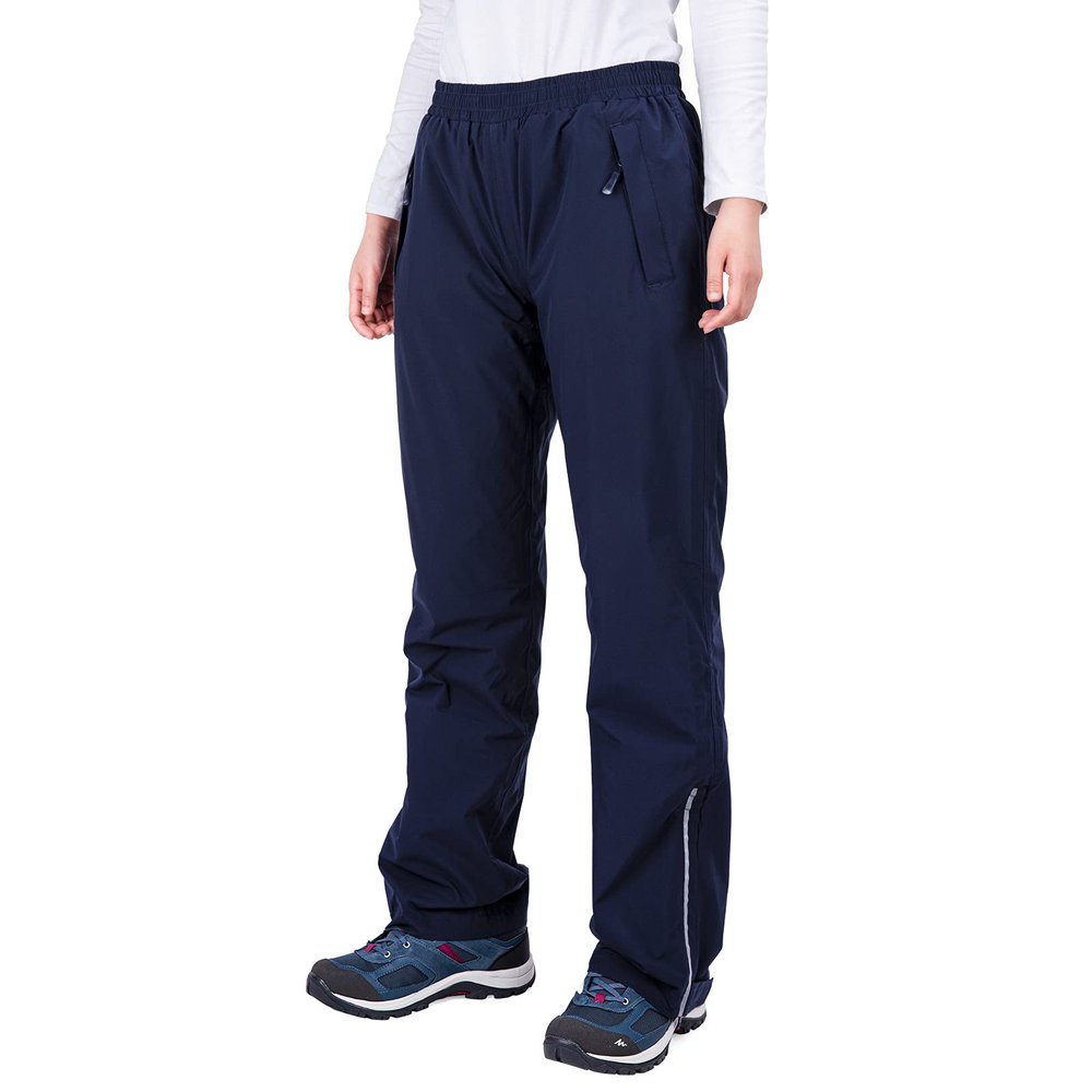 33,000ft Women's Rain Pants, Lightweight Waterproof Rain Over Pants, Windproof Hiking Pants for Outdoor, Fishing, Rainy Day Blue