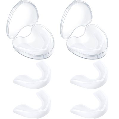 BBTO 6 Pcs Youth Kids Mouth Guard for Sports, Boys Girls Mouth Guard with Case, Mouthguard for Wrestling Boxing Basketball Hockey Football(Classic Style,White)