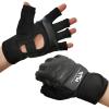 WIRUN Half Finger Taekwondo Gloves - Kickboxing Sparring Training Light Workouts for Men Women Muay Thai, Martial Arts, Karate, Shadow Boxing, Combat Class (Small, Black)
