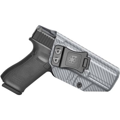 Amberide Glock 17/22 / 31 IWB Holster, Kydex-Boltaron Inside Waistband Holster for Glock 17, Glock 22 & Glock 31 Pistols, Gen 15, Secure Retention, 030 Adjustable Cant