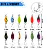 Trout Spoons Fishing Spoons Lures Kit,12pcs Trout Lures Single Hook Hard Metal Baits Mini Fishing Jigs Casting Trolling Spoon Lure for Crappie Char Perch Sunfish Trout view 2