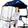 ZWJABYY Scooter Rain Waterproof Cover,Scooter Umbrella,Hd Transparent Bezel Awning Sunshade Windproof/Rainproof/Sunscreen Suitable for All Electric Bicycles and Electric Scooter Cover,A-Blue view 1
