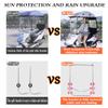 ZWJABYY Scooter Rain Waterproof Cover,Scooter Umbrella,Hd Transparent Bezel Awning Sunshade Windproof/Rainproof/Sunscreen Suitable for All Electric Bicycles and Electric Scooter Cover,A-Blue view 3