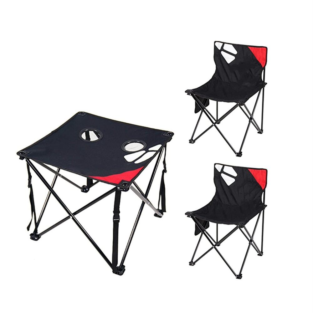 Camping Table Chairs Portable Outdoor Folding Table and Chair Set, Camping Picnic Table with Storage Bag, for Travel Barbecue Table